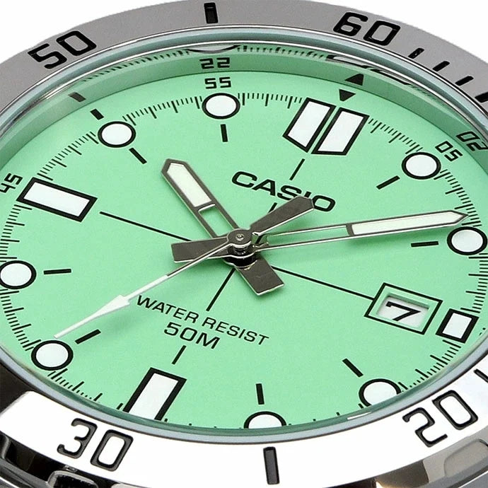 Reloj Casio MTP-VD01D-3E1VUDF Acero Inoxidable Fecha 50M