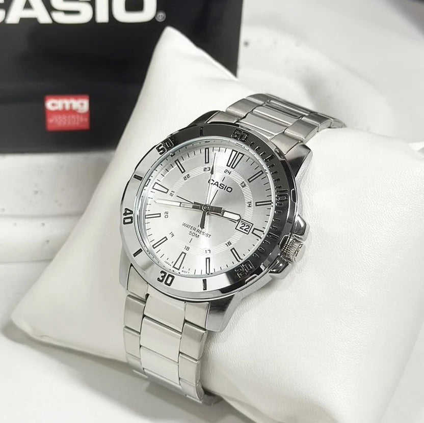 Reloj Casio MTP-VD01D-7CVUDF Acero Fecha 50M