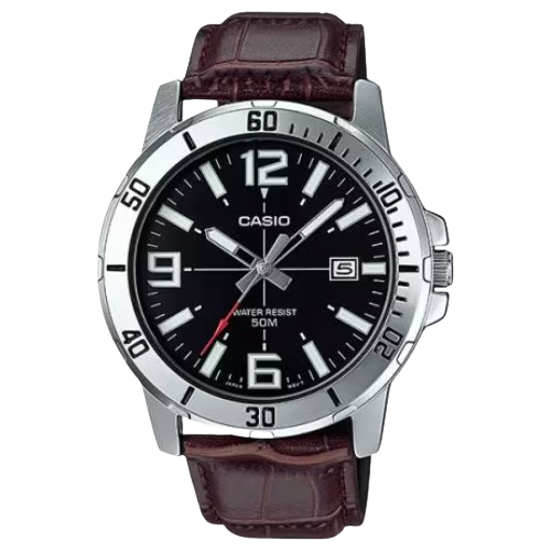 Reloj Casio MTP-VD01L-1BV Correa de Cuero Café