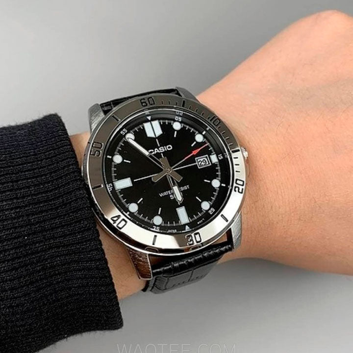 Reloj Casio MTP-VD01L-1EV Negro Cuero 50M