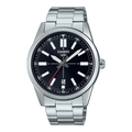 Reloj Casio MTP-VD02D-1E Acero Inoxidable Esfera Negra Fecha 50M