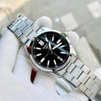 Reloj Casio MTP-VD02D-1E Acero Inoxidable Esfera Negra Fecha 50M
