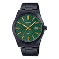 Reloj Casio MTP-VD03B-3A Negro Acero Inoxidable Esfera Verde 50M