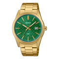 Reloj Casio MTP-VD03G-3A Dorado Acero Inoxidable Esfera Verde 50M