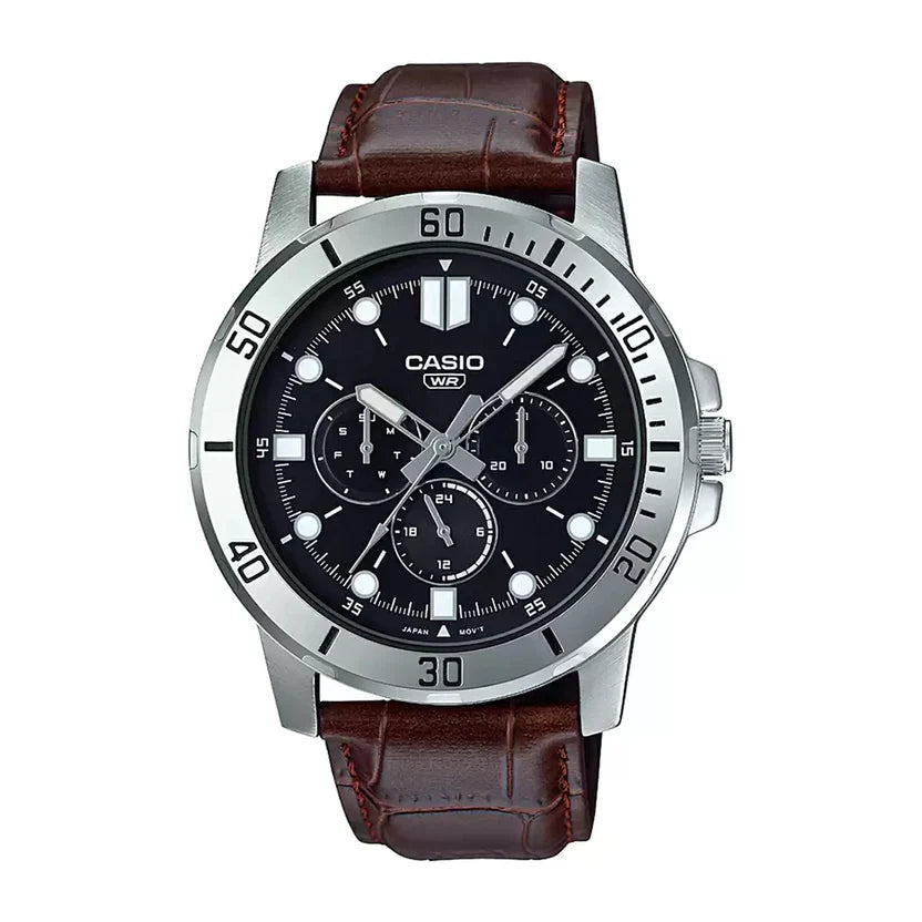 Reloj Casio MTP-VD300L-1EU Negro Cuero Water Resistant