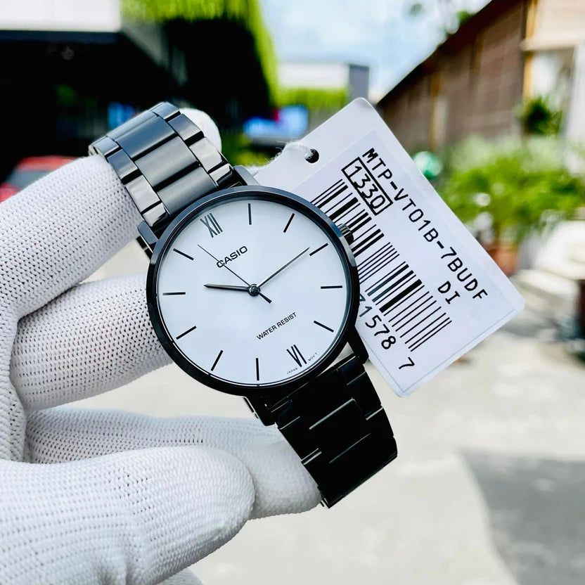 Reloj Casio MTP-VT01B-7BU Negro Acero Inoxidable