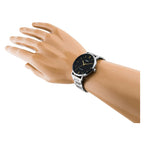 Reloj Casio MTP-VT01D-1B Acero Inoxidable Esfera Negra Minimalista 30M