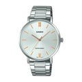 Reloj Casio MTP-VT01D-7B Acero Inoxidable Esfera Blanca Minimalista