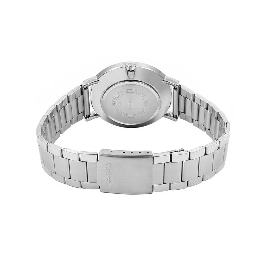 Reloj Casio MTP-VT01D-7B Acero Inoxidable Esfera Blanca Minimalista