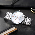 Reloj Casio MTP-VT01D-7B Acero Inoxidable Esfera Blanca Minimalista