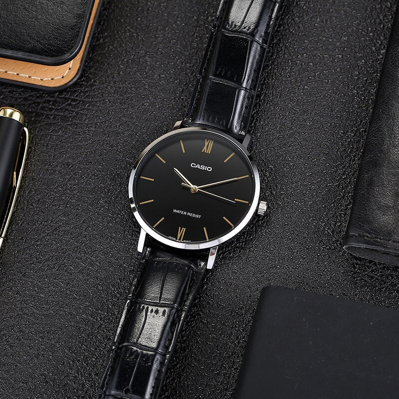 Reloj Casio MTP-VT01L-1B Negro Cuero