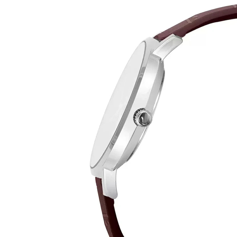 Reloj Casio MTP-VT01L-2B Cuero Café Esfera Azul Minimalista 30M