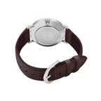 Reloj Casio MTP-VT01L-2B Cuero Café Esfera Azul Minimalista 30M