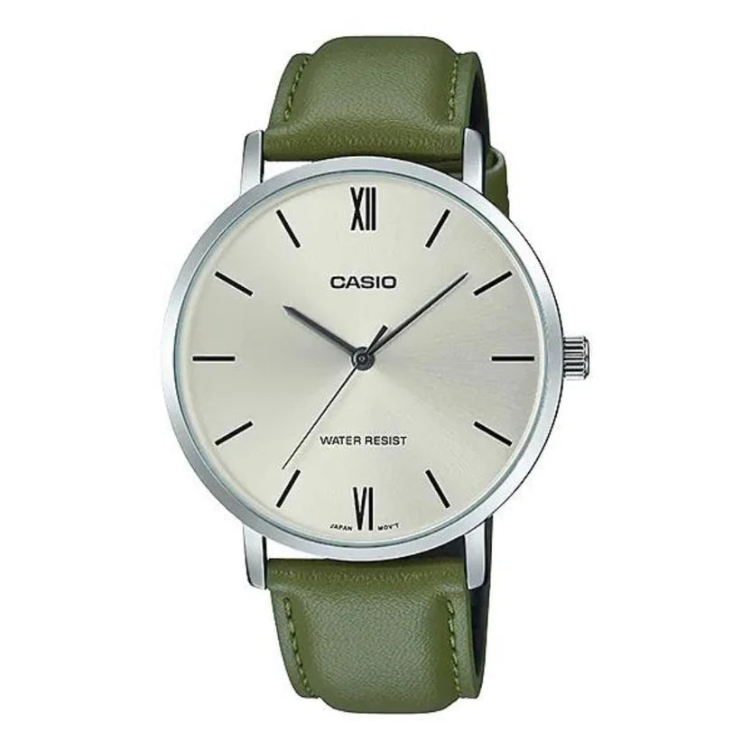 Reloj Casio MTP-VT01L-3BUDF Cuero Cristal Mineral