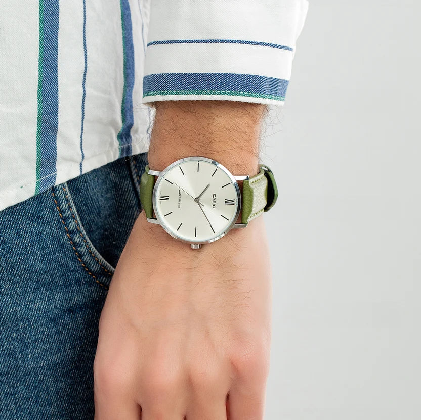 Reloj Casio MTP-VT01L-3BUDF Cuero Cristal Mineral