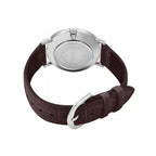 Reloj Casio MTP-VT01L-7B2 Correa de Cuero Negro Esfera Blanca Minimalista