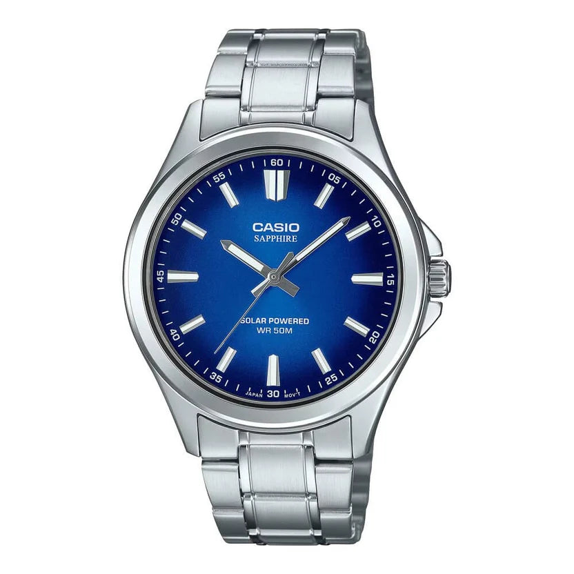 Reloj Casio MTS-RS100D-2AVDF Solar Acero Cristal Zafiro 50M