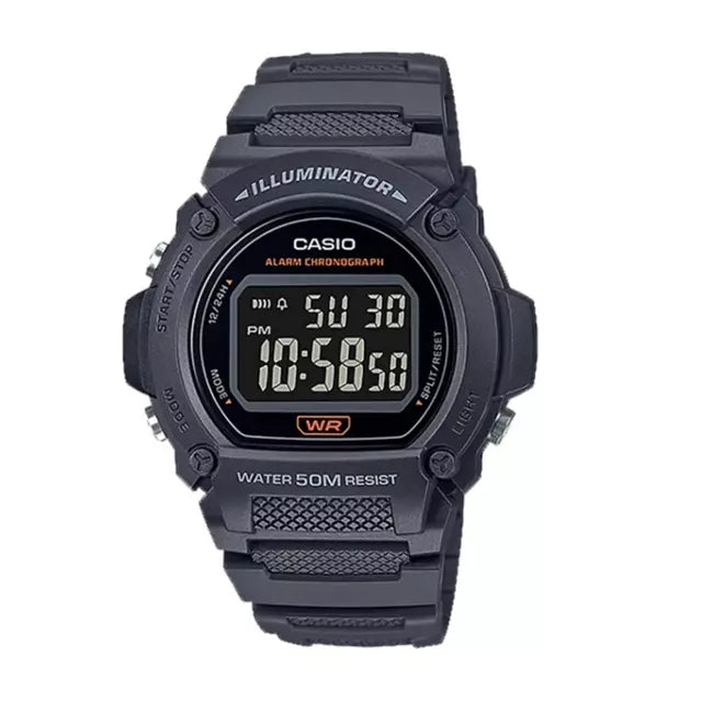 Reloj Casio W-219H-8BVDF Negro Resina 50M
