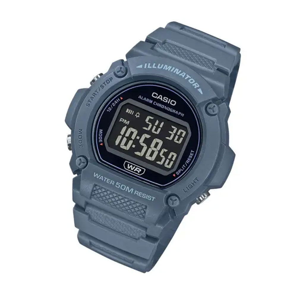 Reloj Casio W-219HC-2BV Digital Azul Resina Deportivo 50M