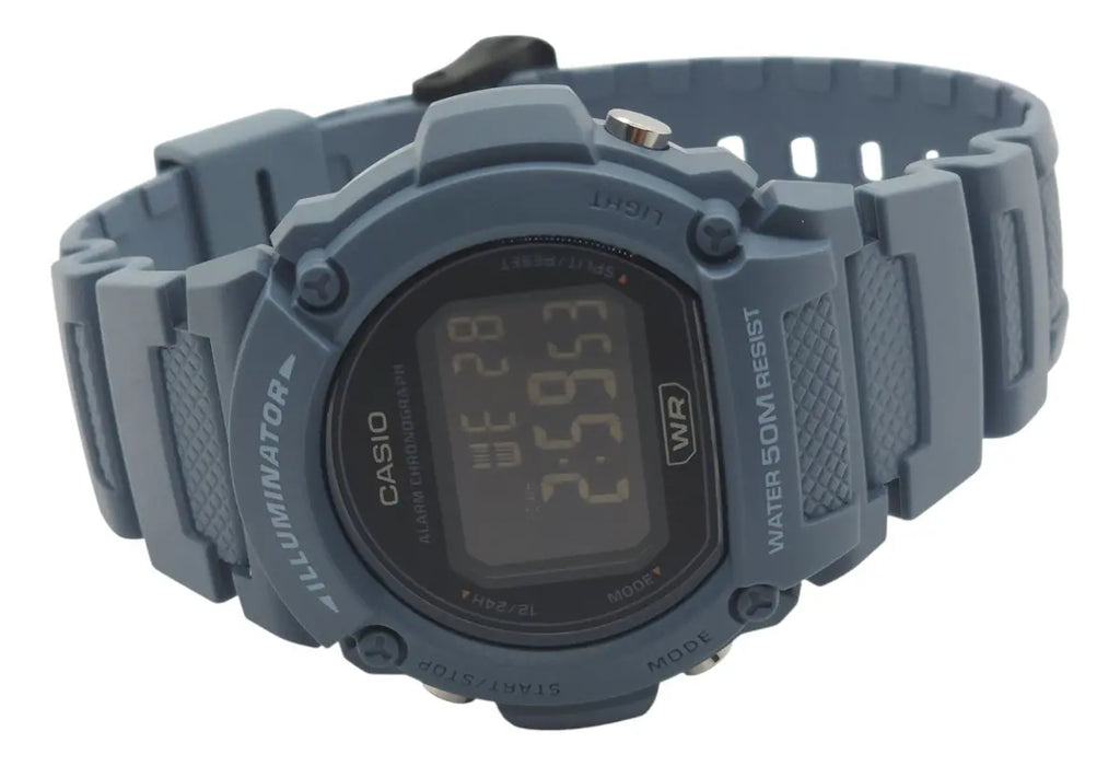 Reloj Casio W-219HC-2BV Digital Azul Resina Deportivo 50M