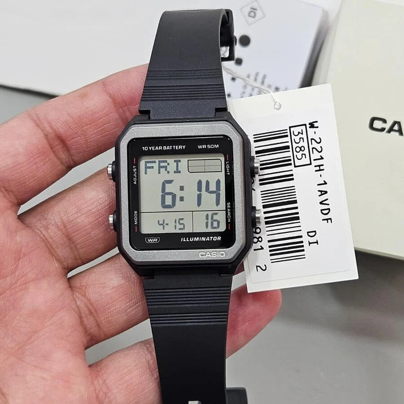 Reloj Casio W-221H-1AVDF Negro Resina 50M