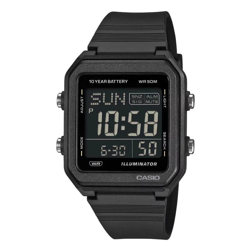 Reloj Casio W-221H-1BVDF Negro Resina 50M