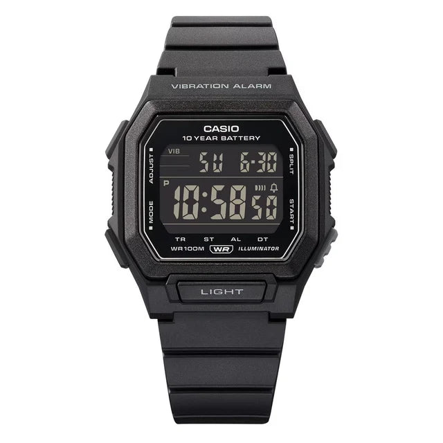 Reloj Casio W-738H-1BVDF Negro Digital Vibración 100M Batería 10 Años