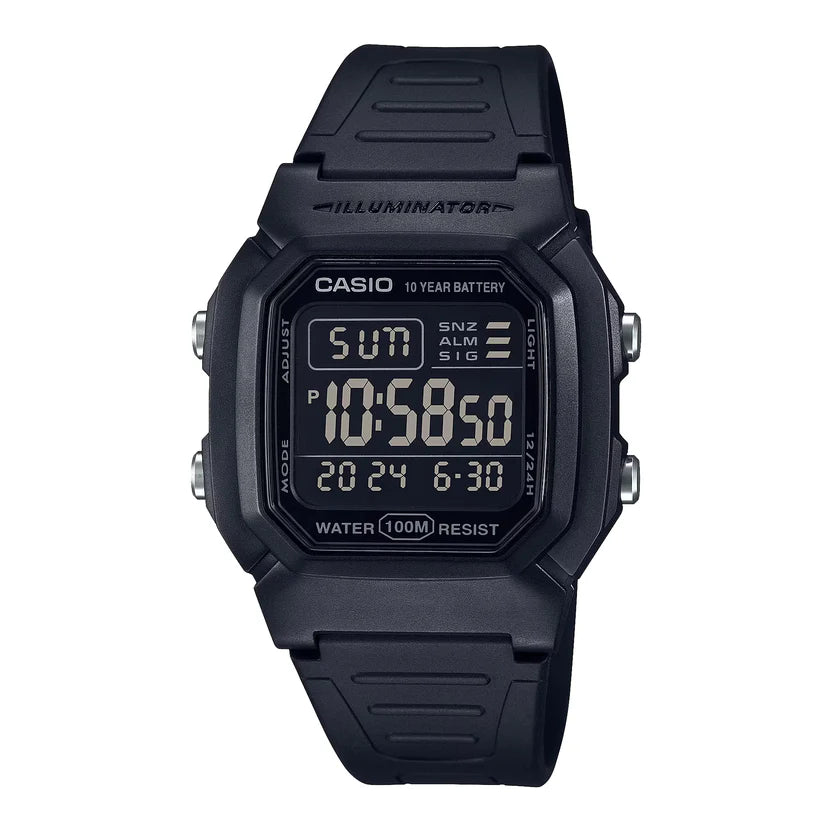 Reloj Casio W-800H-1BVDF Negro Resina 100M
