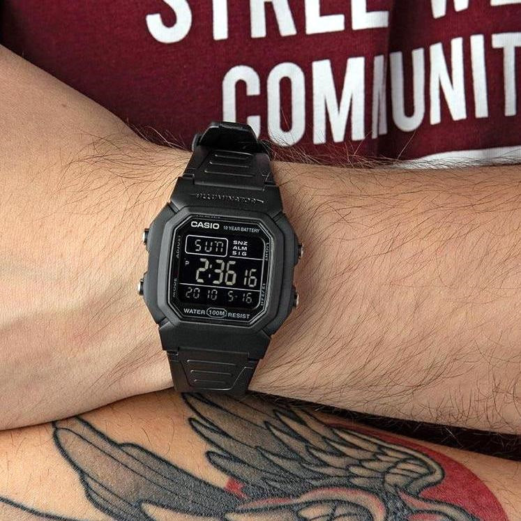 Reloj Casio W-800H-1BVDF Negro Resina 100M