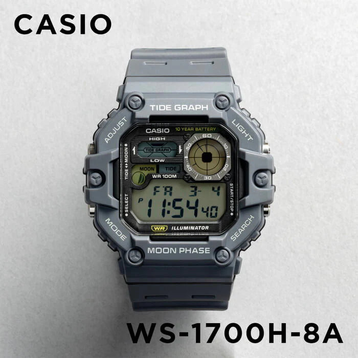 Reloj Casio WS-1700H-8AVDF Digital Gris Deportivo Resina 100M