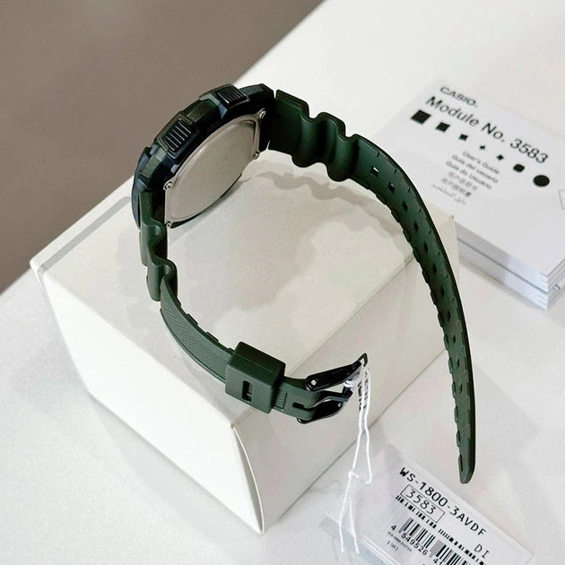 Reloj Casio WS-1800H-3AV Verde Digital Deportivo Resina 100M